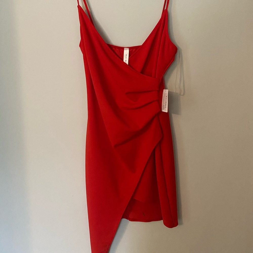 NWT asymmetrical red bodycon dress